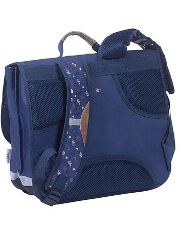 Cartella scuola bambina 38 cm 2 scomparti STALLA BIANCA Allure blu