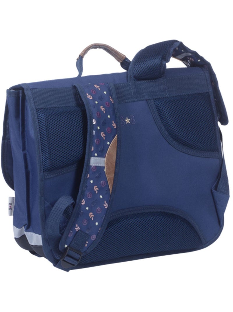 Cartella scuola bambina 38 cm 2 scomparti STALLA BIANCA Allure blu Blu - Kiabi