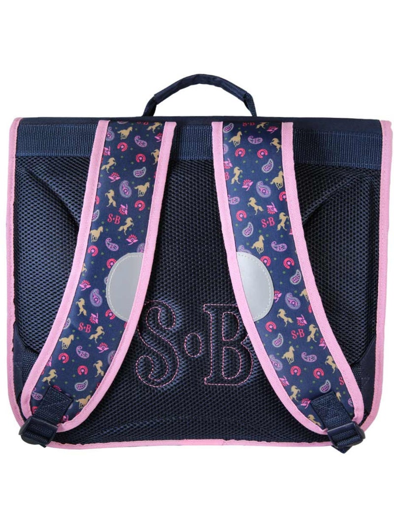 Cartella scuola bambina 38 cm STALLA BIANCA Cow Girl blu Blu - Kiabi
