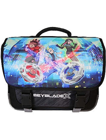 Cartella scuola bambino 38 cm 2 scomparti BEYBLADE X nero blu