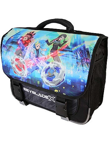 Cartella scuola bambino 38 cm 2 scomparti BEYBLADE X nero blu