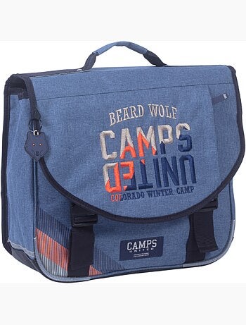 Cartella scuola bambino 38 cm 2 scomparti CAMPS blu