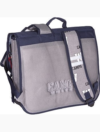 Cartella scuola bambino 38 cm 2 scomparti CAMPS grigio blu