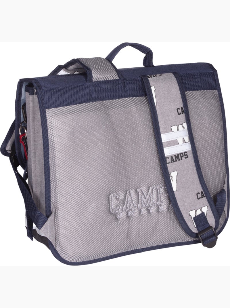 Cartella scuola bambino 38 cm 2 scomparti CAMPS grigio blu Grigio/Blu/Rosso/Bianco - Kiabi