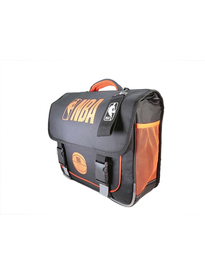 Cartella scuola bambino 38 cm 2 scomparti NBA nero arancione Nero - Kiabi
