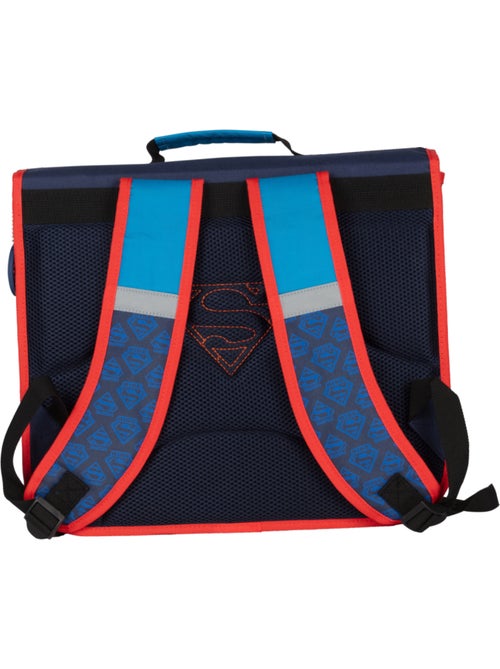 Cartella scuola bambino 38 cm 2 scomparti SUPERMAN blu rosso - Kiabi
