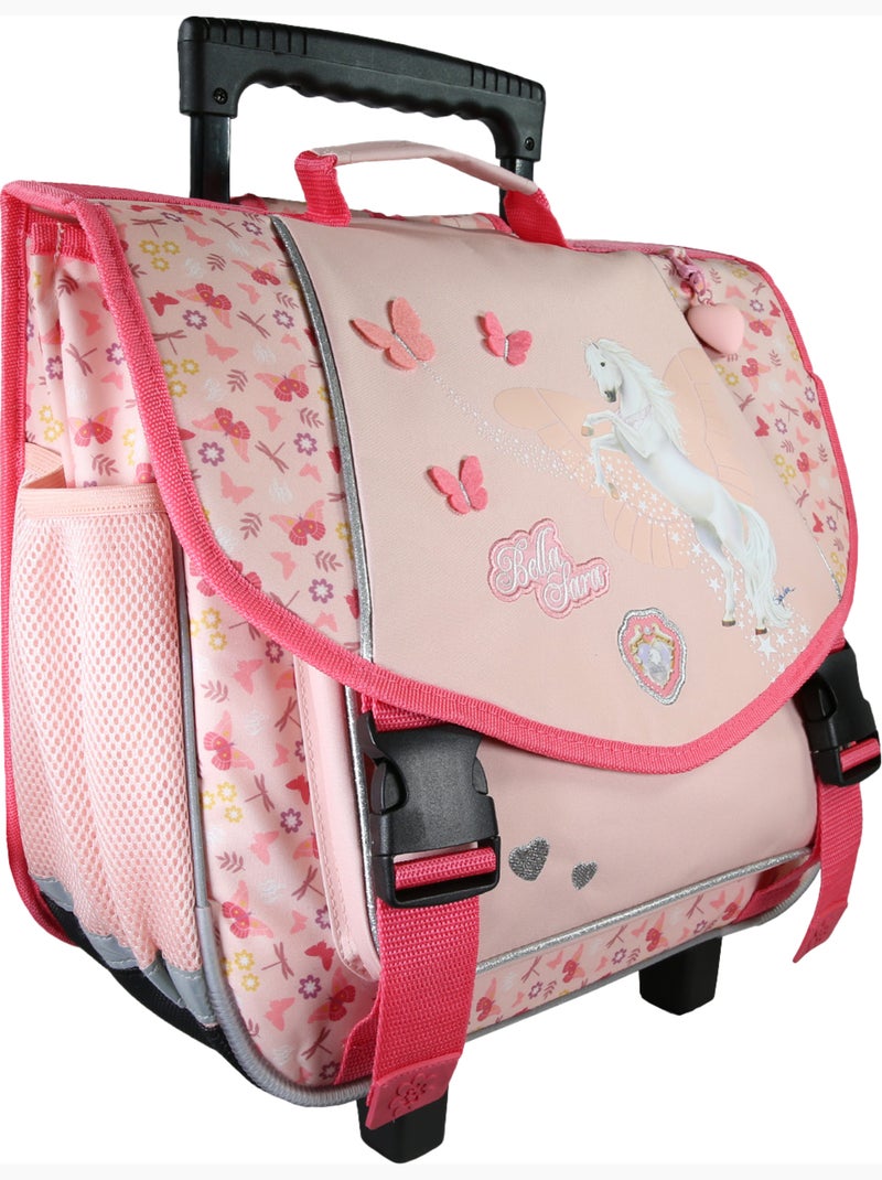 Cartella scuola con ruote bambina 38 cm 2 scomparti BELLA SARRA rosa Rosa - Kiabi