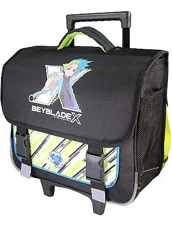 Cartella scuola con ruote bambino 38 cm 2 scomparti BEYBLADE X nero verde