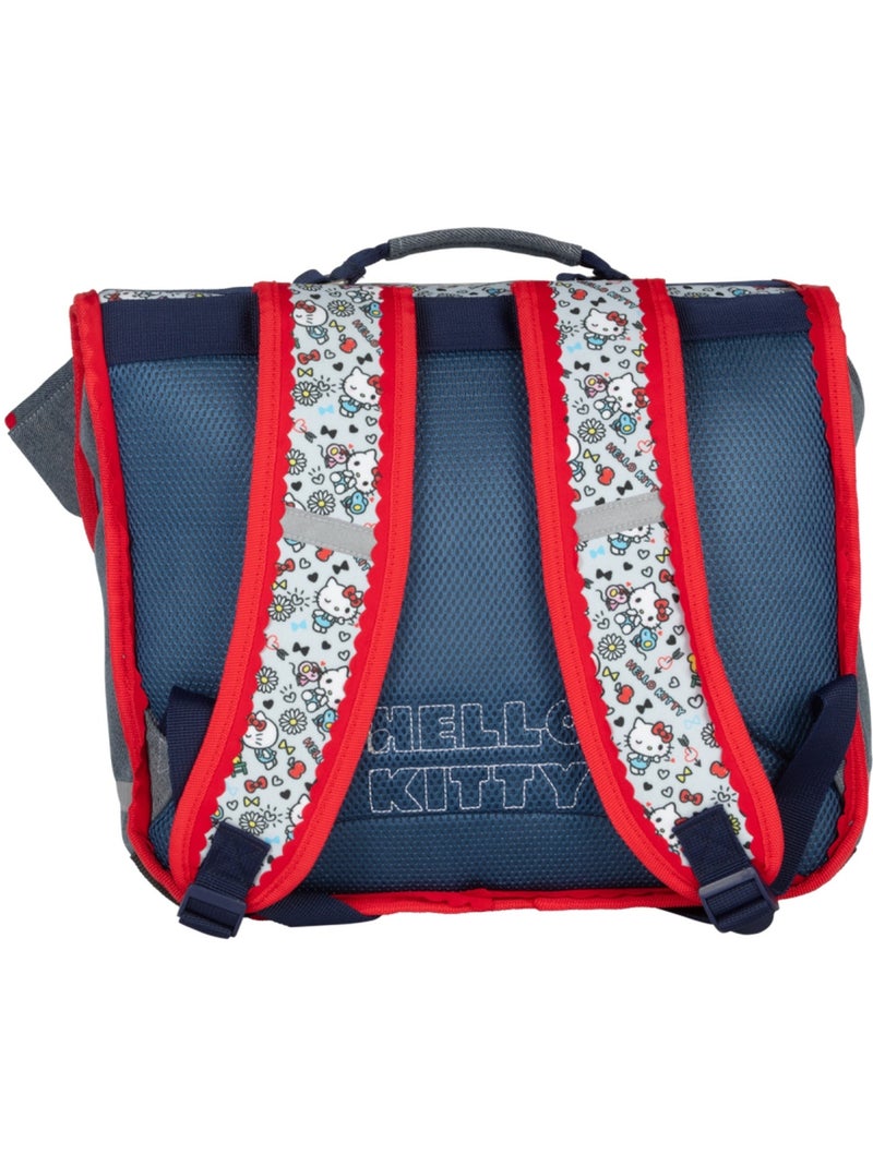 Cartella scuola primaria 38 cm 2 scomparti HELLO KITTY Kiss Kiss grigio rosso Grigio - Kiabi