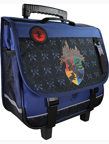 Cartella scuola primaria con ruote 38 cm 2 scomparti HARRY POTTER blu nero