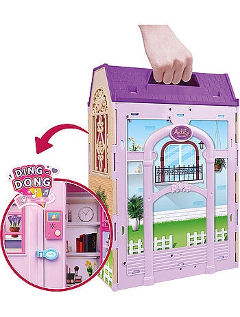 Casa delle bambole con bambola di 30 cm e più di 60 accessori isabella