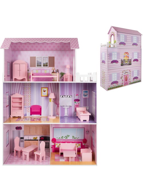 Casa delle bambole in legno womax woomax - Kiabi
