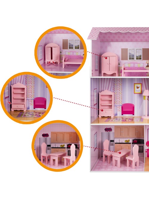 Casa delle bambole in legno womax woomax - Kiabi