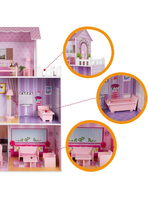 Casa delle bambole in legno womax woomax - Kiabi