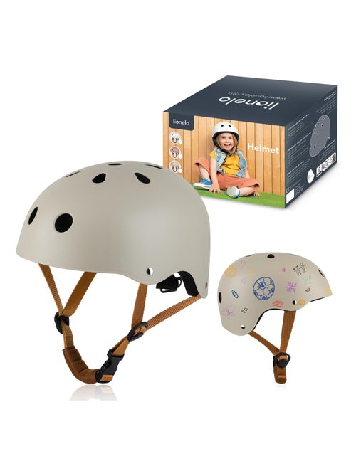 Casco da bici per bambini - LIONELO - 50-56 cm - Personalizzabile - Certificato Intertek - Kiabi