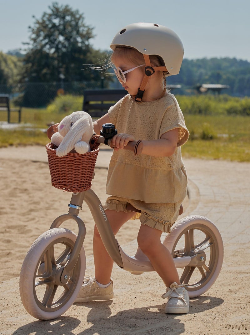 Casco da bici per bambini - LIONELO - 50-56 cm - Personalizzabile - Certificato Intertek Beige - Kiabi