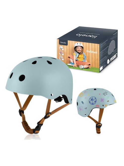 Casco da bici per bambini - LIONELO - 50-56 cm - Personalizzabile - Certificato Intertek - Kiabi