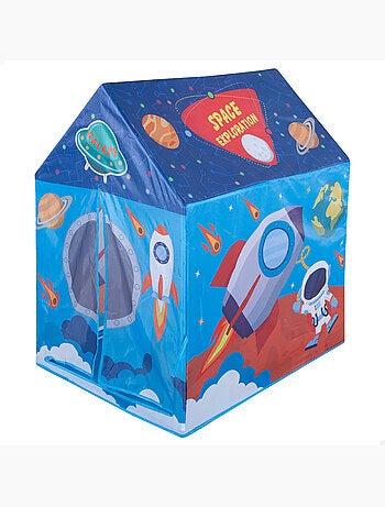 Casetta da gioco in tessuto per bambini fun area 95x70x104 cm per interni con porta