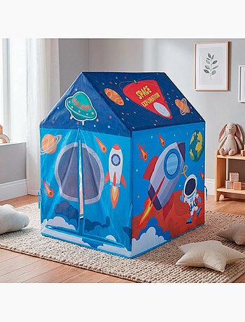 Casetta da gioco in tessuto per bambini fun area 95x70x104 cm per interni con porta