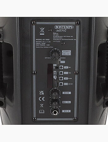 Cassa karaoke wireless 180w con 1 microfono bontempi