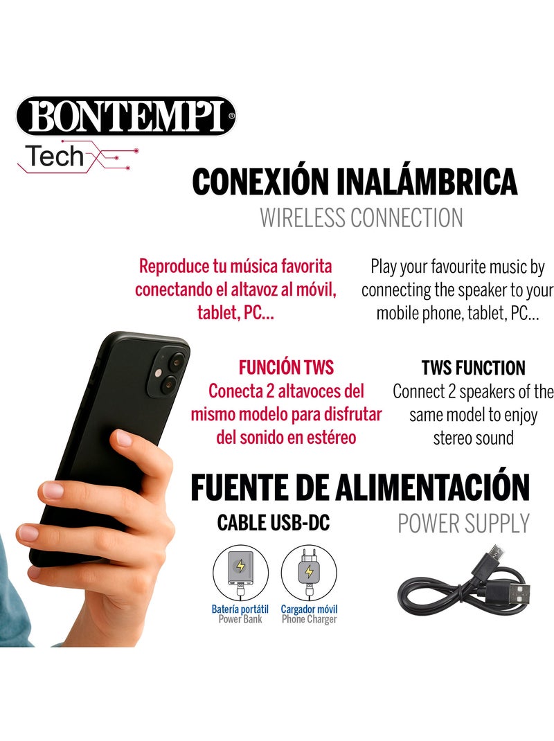 Cassa karaoke wireless 180w con 1 microfono bontempi N/D - Kiabi