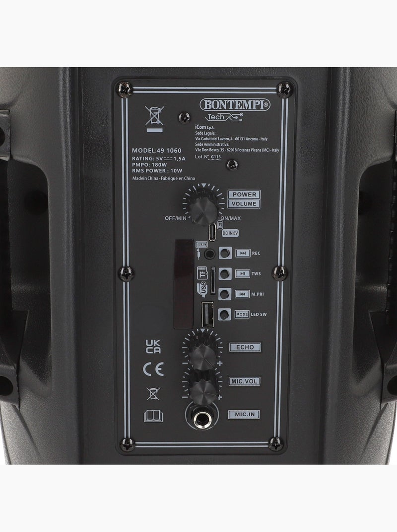 Cassa karaoke wireless 180w con 1 microfono bontempi N/D - Kiabi