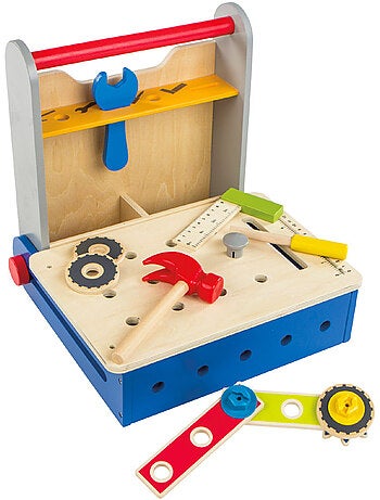Cassetta degli attrezzi pieghevole in legno PLAY & LEARN