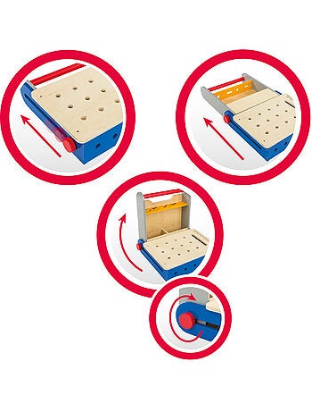 Cassetta degli attrezzi pieghevole in legno PLAY & LEARN