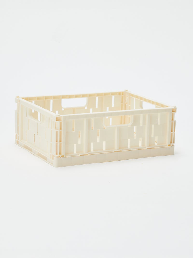 Cassetta portaoggetti in plastica (26 x 17 cm) Bianco - Kiabi