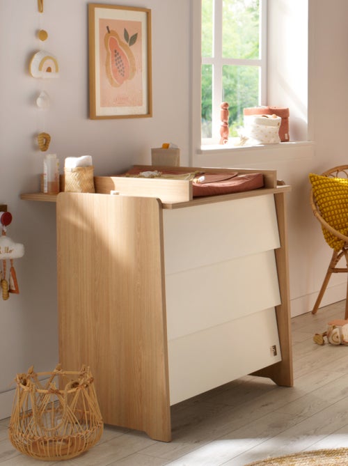 Cassettiera a 3 cassetti con frontali inclinati in rovere - SAUTHON - Kiabi