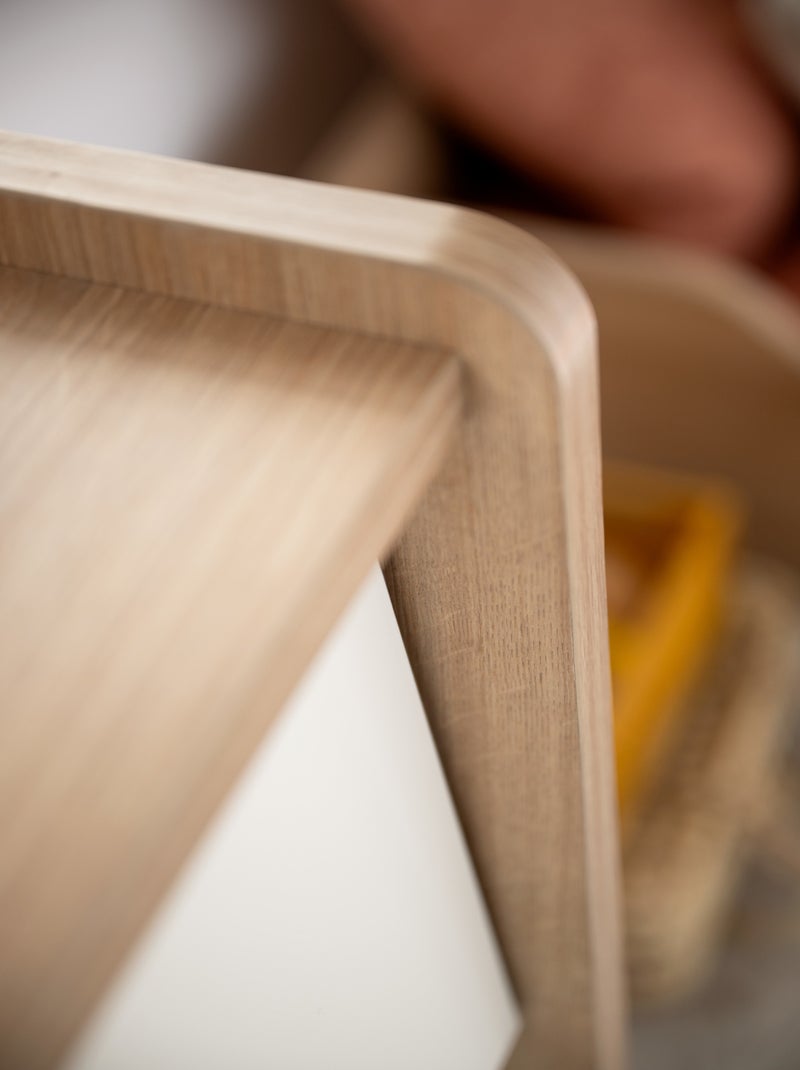 Cassettiera a 3 cassetti con frontali inclinati in rovere - SAUTHON Beige - Kiabi