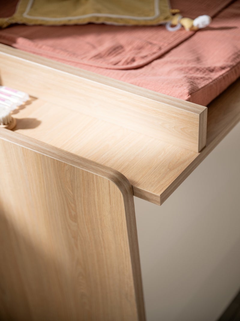 Cassettiera a 3 cassetti con frontali inclinati in rovere - SAUTHON Beige - Kiabi