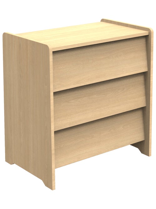 Cassettiera a 3 cassetti con frontali inclinati in rovere - SAUTHON - Kiabi