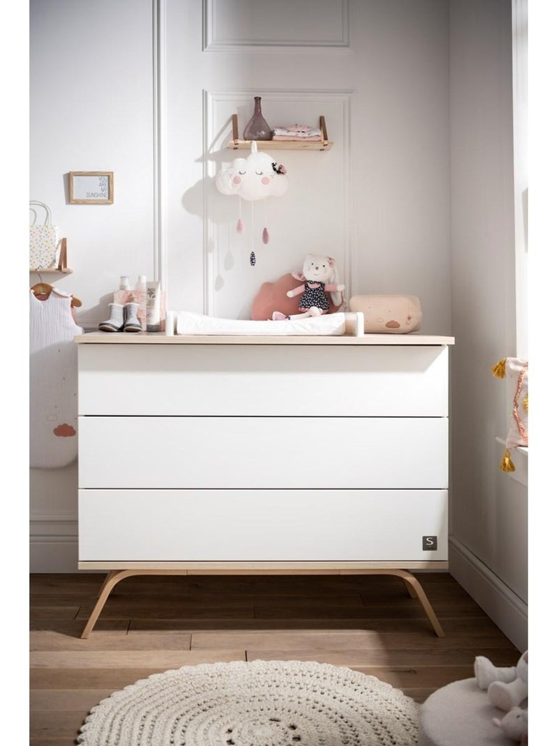 Cassettiera a 3 cassetti in legno - SAUTHON Bianco - Kiabi