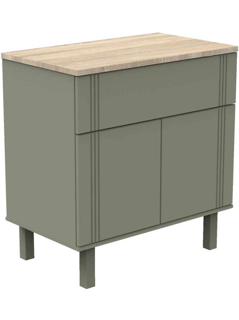 Cassettiera con un cassetto e 2 ante con - SAUTHON Verde - Kiabi