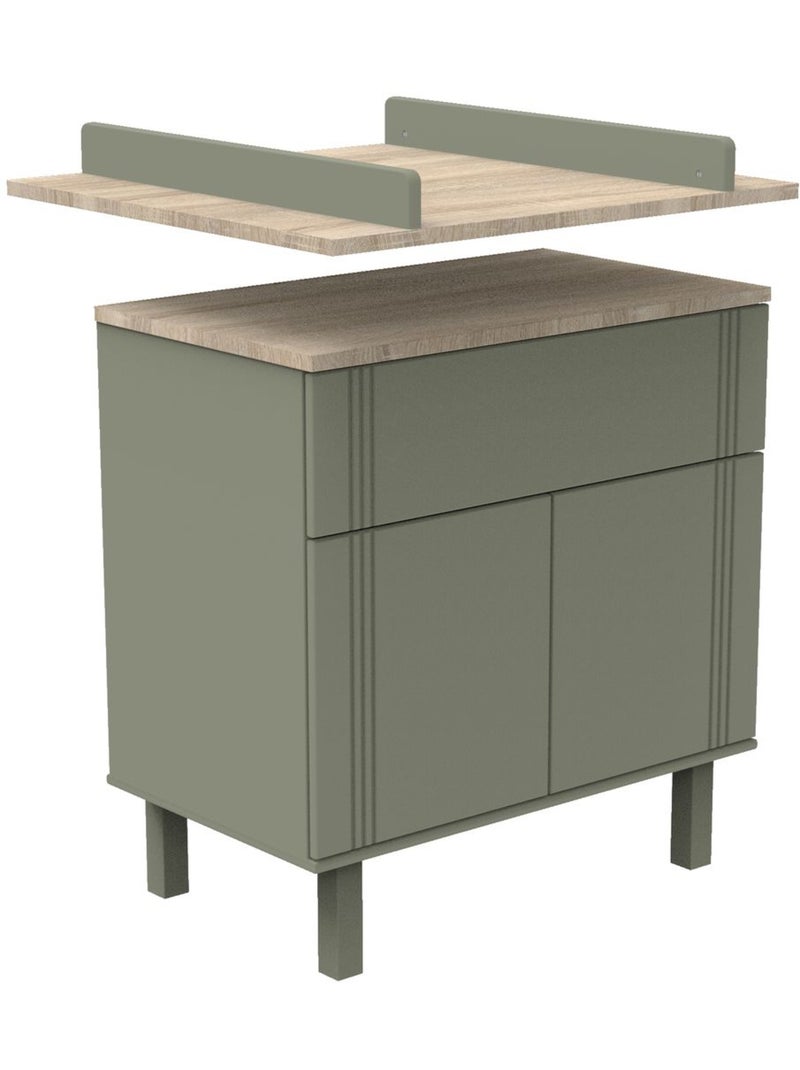 Cassettiera con un cassetto e 2 ante con - SAUTHON Verde - Kiabi