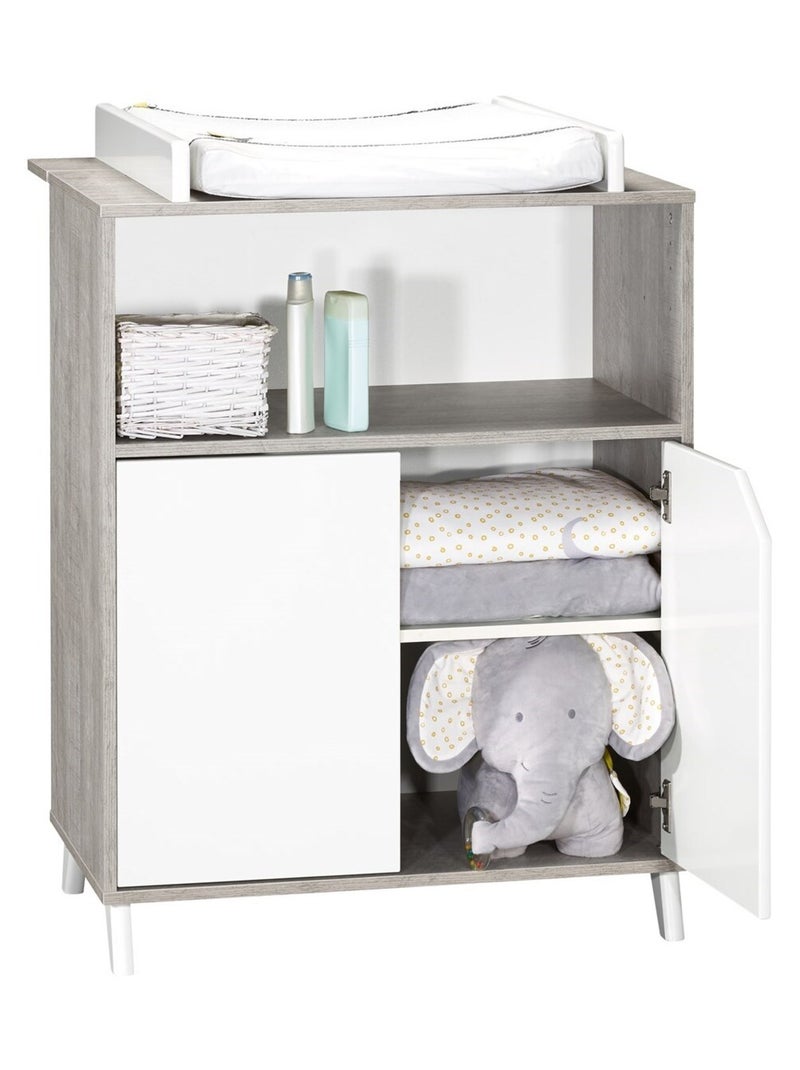Cassettiera coprifasciatoio in - BABYPRICE Bianco Grigio - Kiabi