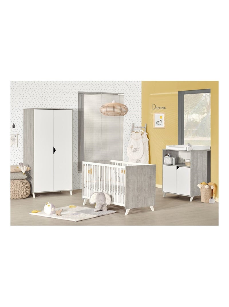 Cassettiera coprifasciatoio in - BABYPRICE Bianco Grigio - Kiabi