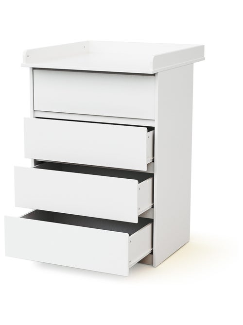 Cassettiera fasciatoio 4 cassetti 70 cm uno legno - Kiabi