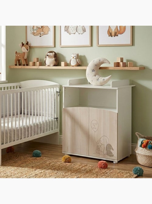 Cassettiera fasciatoio a 2 ante e 1 nicchia con finitura effetto - BABYPRICE - Kiabi