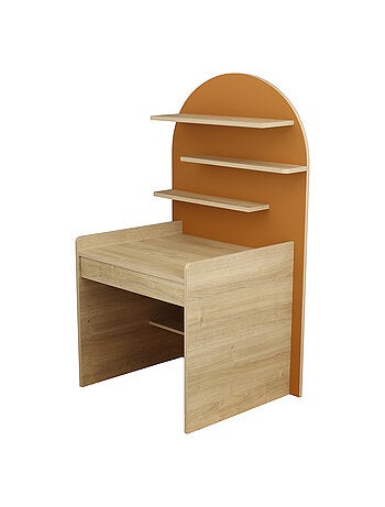 Cassettiera trasformabile in scrivania - decoro in legno di quercia seppia, forma ad - SAUTHON