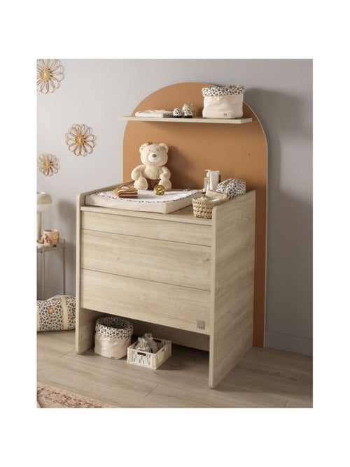 Cassettiera trasformabile in scrivania - decoro in legno di quercia seppia, forma ad - SAUTHON - Kiabi