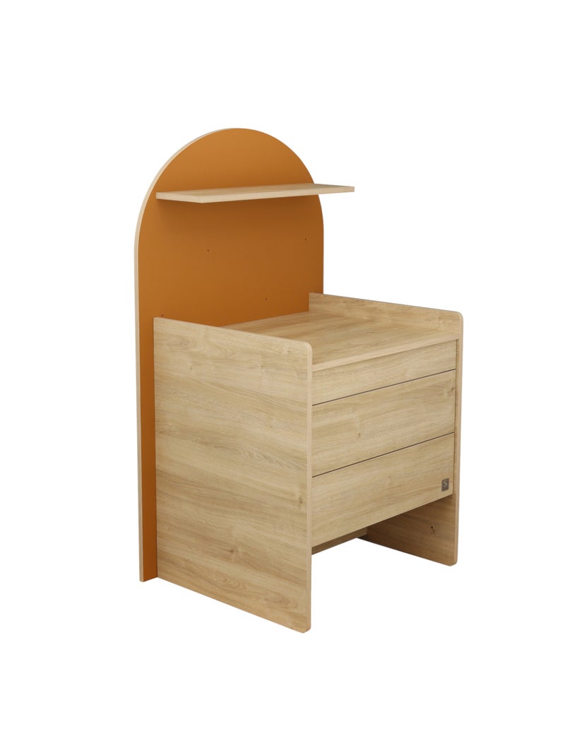 Cassettiera trasformabile in scrivania - decoro in legno di quercia seppia, forma ad - SAUTHON Marrone caramello - Kiabi