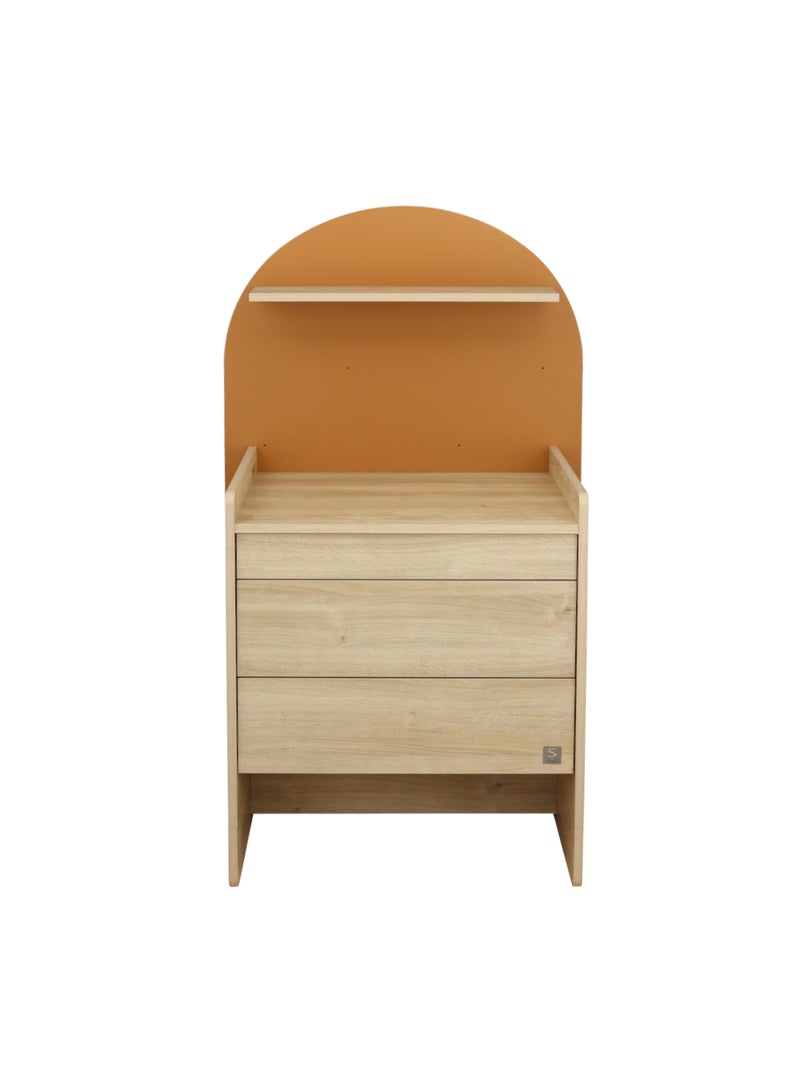 Cassettiera trasformabile in scrivania - decoro in legno di quercia seppia, forma ad - SAUTHON Marrone caramello - Kiabi
