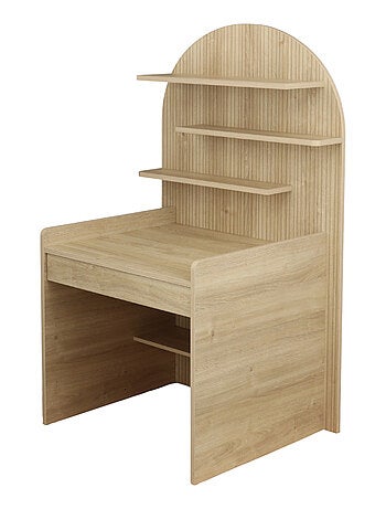 Cassettiera trasformabile in scrivania - decoro in legno di quercia seppia, forma ad - SAUTHON