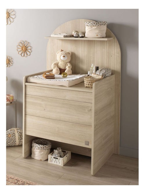 Cassettiera trasformabile in scrivania - decoro in legno di quercia seppia, forma ad - SAUTHON - Kiabi