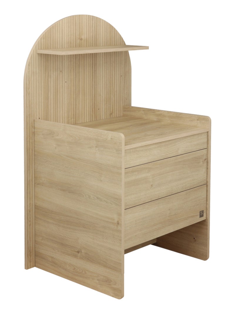 Cassettiera trasformabile in scrivania - decoro in legno di quercia seppia, forma ad - SAUTHON Marrone - Kiabi