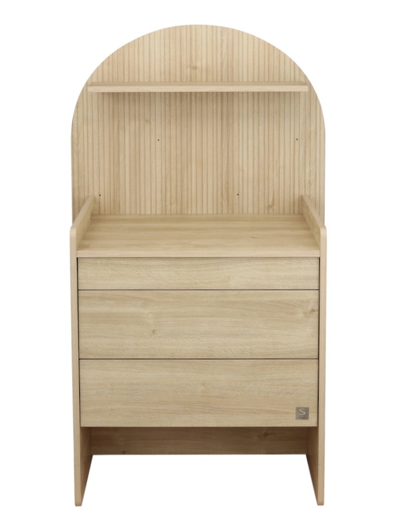 Cassettiera trasformabile in scrivania - decoro in legno di quercia seppia, forma ad - SAUTHON Marrone - Kiabi