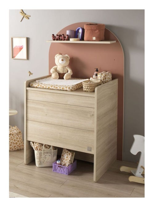 Cassettiera trasformabile in scrivania - decoro in legno di quercia seppia, forma ad - SAUTHON - Kiabi