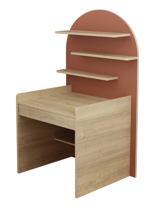 Cassettiera trasformabile in scrivania - decoro in legno di quercia seppia, forma ad - SAUTHON - Kiabi